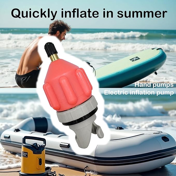 3pcs Sup Paddle Board Inflator Air Pump Adapter Adaptor Attachments for Inflatables Kayaks Boats Stand Up Paddleboard Valve Connector Accessories