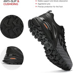 Kricely Men's Trail Running Shoes Non Slip Hiking Shoes Tennis Shoes Fashion Sneakers Workout Footwear