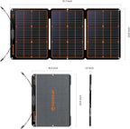 FlexSolar 120W Portable ETFE Solar Panels for Power Station Generators 20.9V Foldable Solar Cell Monocrystalline Chargers with Kickstand P68 Waterproof Power Outage Emergency for Camping Van RV
