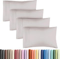 Pillowcases - Ultra Soft Hotel Quality Pillowcase Covers - Comfy, Cozy & Wrinkle Free - Shrinkage and Fade Resistant - Machine Washable Pillow Protectors - (King, Light Grey, 4 Piece Set)