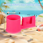 Paddleboard Cup Holder，Non-Tipping Kayak Cup Paddle Board and Stand Up Paddle Board Accessories，2 in 1 Stand Up Paddleboard Drink Holder for Types of Cup Bottle Drink & Phone Holder