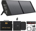 60W Portable Foldable Solar Panels Chargers with PD3.0 PD45W USB-C QC3.0 USB-A 18V DC MC4 Outputs for Camping Backpacking RV Trip Fast Charging for Small Power Station Generator Cell Phone Power Bank