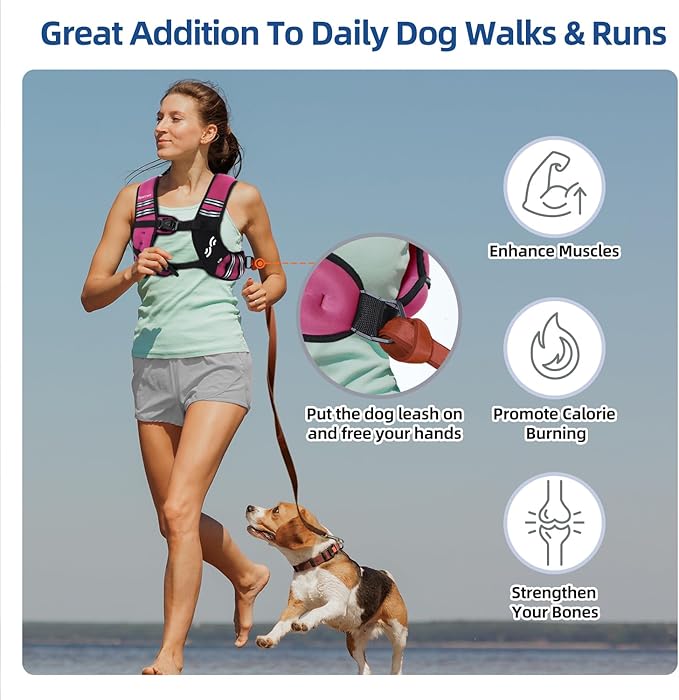 Sportneer Weighted Vest for Women Men: 8lbs/12lbs/15lbs/20lbs/25lbs Weight Vest with Detachable Phone Pouch Rucking Vest for Women Walking Strength Training Muscle Building Weight Loss