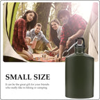 balacoo Camping Canteen, Portable Aluminum Army Water Bottle, Flat Design, 500ml, Ideal for Hiking, Camping, and Outdoor Activities (Random Color)