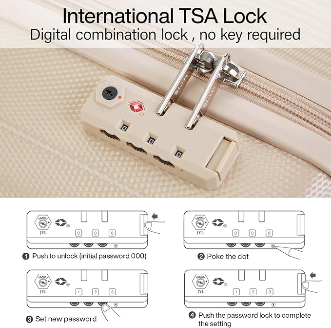 Hanke 16 Inch Underseat Carry on Suitcases with Wheels,Lightweight Hard Shell Carry on Luggage for Weekender, Travel Approved Small Suitcase,Travel Luggage for Womem Men,Cuba Sand pink.