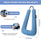 Car Pillow for Kids, Professional Kids Car Pillow for Sleeping Inflatable Carseat Travel - Safe, Reliable - Travel Pillows for Kid Adult Car Seats Blue