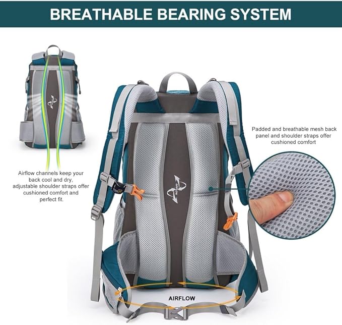 MOUNTAINTOP Hiking Backpack,Lightweight Travel Backpack for Men Women Outdoor Backpacking, Camping