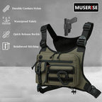 Outdoor Chest Bag For Men and Women, Tactical Vest For Running, Cycling, EDC Chest Pack Rig For Sports and Workouts