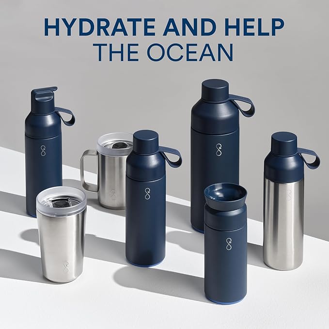 Ocean Bottle - Recycled Stainless Steel Bottle - Eco-Friendly & Reusable (Big 34 oz, Lavender Haze)
