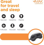 Brownmed IMAK Eye Pillow - Sleep Mask with ErgoBeads for Pain Relief - Cooling & Relaxing Sleep Aid - Black