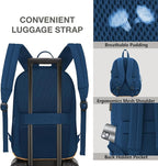 KEOFID Classic Travel backpack for Men and Women, Anti Theft Laptop Backpack with USB Charging Port for Work, Large Bag for College, Water Resistent(Blue 19inches)