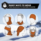 ROCKBROS Cold Weather Balaclava Ski Mask for Men Windproof Thermal Winter Scarf Mask Women Neck Warmer Hood for Cycling