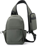 Crossbody Sling Bag Casual Shoulder Hiking Backpack with Convertible Shoulder Strap for Travel Hiking Shopping Leisure Sport