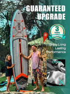 Niphean (Extra Large) Inflatable Paddle Board, SUP for 2+1 People/Family, Stand Up Paddle Board with (Beginner Friendly) StabilTrac Fin, Waterproof Phone Pouch, Paddle Boards for Adults, Gift Ideas