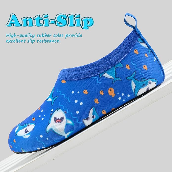 Deevike Kids Water Shoes Boys Grils Barefoot Quick Dry Aqua Socks Beach Shoes for Toddler Sports Swim Surf Outdoor Walking