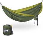 ENO DoubleNest Hammock - Lightweight, Portable, 1 to 2 Person Hammock - for Camping, Hiking, Backpacking, Travel, a Festival, or The Beach - Olive/Melon