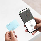 WHEREMYLUV-Item-Finder-for-Wallet, Ultra Thin Bluetooth Tracker Card Compatible with Apple Find My, Rechargeable GPS Locator, IPX8 Waterproof, Slim Smart Card for Men & Women (Blue)
