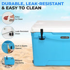 SereneLife Ultra-Tough 25-75 Quart Rotomolded Cooler Box, Holds Upto 64 Cans, Keeps Ice Up to 5 Days, Heavy-Duty Insulated Portable Ice Chest Box, Ideal for Camping, Beach, Picnics, Tailgating, etc