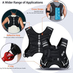 Sportneer Weighted Vest for Women Men: 8lbs/12lbs/15lbs/20lbs/25lbs Weight Vest with Detachable Phone Pouch Rucking Vest for Women Walking Strength Training Muscle Building Weight Loss