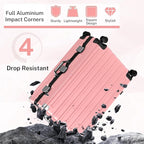 Krute Luggage 28 Inch Aluminum Frame Luggages TSA Lock No Zipper Checked Suitcase with Spinner Wheels Hardshell Lightweight PC+ABS Large Suit Case