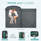 AGEMORE Sleeping Bag for Adults, Single and Double Size, Lightweight Waterproof XXL Sleeping Bag for Adults Kids Couples Camping Hiking Backpacking Or Traveling, Warm & Cold Weather