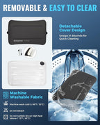 KingCamp Inflatable Pillow for Camping, Extra Large Camping Pillow, Portable Ergonomic Air Pillow with Removable Washable Memory Foam Cover for Camp, Hiking, Car, Beach, Travel