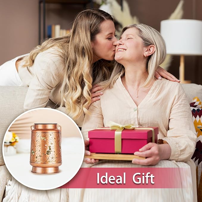 Cat Solar Lanterns Outdoor Waterproof Hanging Solar Lights Cat Gifts for Women Men Metal Decorative LED Lanterns for Yard, Patio, Lawn, Tabletop, Pathway, Landscape, Garden Decor, Cat Lovers Gifts