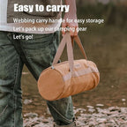 Tent Stakes Bag,Canvas Camping Storage Bags Essentials Accessories Tools Hiking Hunting Gear (Black 40CM)