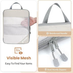 8 Set/6 Set/4 Set Compression Packing Cubes for Travel, Lightweight Vacation Travel Essentials, Travel Accessories for Suitcase Organizer Bags Set, Durable Luggage Organizer