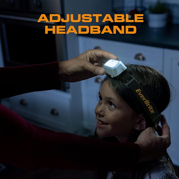 EverBrite LED Headlamp, 4 Lighting Modes, Pivoting Head with Adjustable Headband, IPX4 Water Resistant Perfect for Running, Camping and Hiking, 3 AAA Battery Powered(2 Pack)
