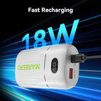 MARBERO Power Bank 10000mAh Compact Portable Charger 5V/3A External Battery PowerBank USB C in & Out Battery Pack Backup Compatible with iPhone iPad Sumsung Galaxy Pixel Google and More (White)