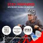 KunHe 4 Pack LED Headlamp Flashlight for Adults & Kids Camping Hiking Glow in The DarkHead Lamp with White & Red Light Comfortable Headband Lightweight & Waterproof with 12 AAA Batteries