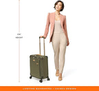 Briggs & Riley 21" Global Carry On Expandable Spinner - Luggage for International Travel, Suitcases with Wheels, Softside Rolling Bag for Men & Women, Self-Repairing Zipper- Baseline Collection, Olive