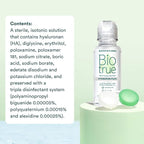 Biotrue Hydration Plus Contact Lens Solution, Multi-Purpose Solution for Soft Contact Lenses, Lens Case Included, 2 FL OZ Travel Size