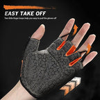 Bike Gloves for Men Women with Anti-Slip Shock-Absorbing Pad, Light Weight Half-Finger Cycling Gloves