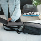 NOMATIC 14L Travel Pack - Water Resistant Laptop Bag - TSA-Ready Expandable Backpack (Black)