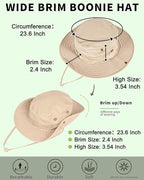 Sun Hats for Men Women Bucket Hat UPF 50+ Boonie Hat Foldable UV Protection Hiking Beach Fishing Summer Safari