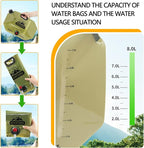 Collapsible Water Container with Spigot,2.1Gallon BPA Free Water Storage Carrier Jug for Folding Hiking,Canteen,Outdoor Sport,Riding,Mountaineer,Hurricane Emergency Water Bottle （1Pcs Green）