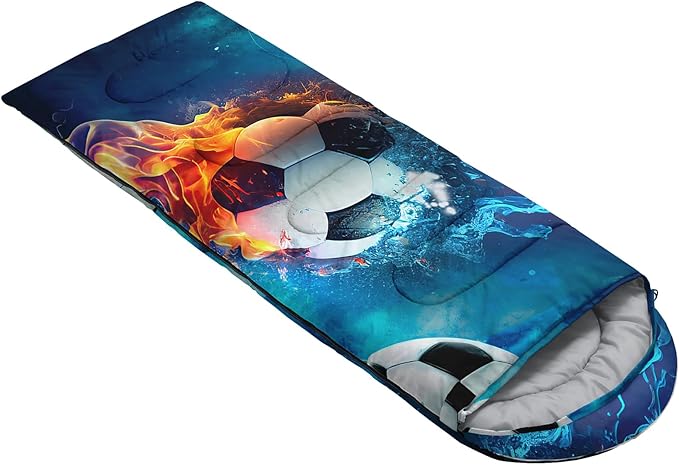 QOOMO Camping Sleeping Bags,3 Season Warm & Cool Weather,Lightweight,Waterproof Sleeping Bags for Adults & Kids,Traveling,and Outdoors,Camping Gear Equipment