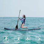 AIR-STONE 10'6” 450 lb Capacity，Inflatable Stand Up Paddle Board with sup Accessories Including Backpack, Repairing Kits, Non-Slip Deck, Leash, 3 Fins, Paddle and Hand Pump