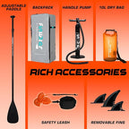 FunWater Stand Up Paddle Board Ultra-Light Inflatable Paddleboard with SUP Accessories for Adults & Youth of All Skill Levels