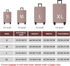 WUJIAONIAO Travel Luggage Cover Baggage Suitcase Cover Protector Skins 18-32 Inch (Khaki, L (for 25-28 inch luggage))