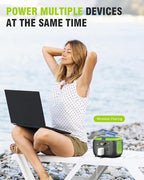 200W Portable Power Station, SinKeu 42000mAh Solar Generator With 110V AC Outlet, DC, USB C, USB QC3.0, 155Wh Backup Battery Pack Power Supply for Camping Essential Road Trip Home Outdoor Emergency