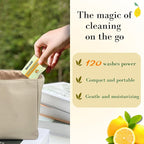 flowcheer Paper Soap Sheets For Hand Washing - (120 Pcs) Lemon Scent Portable Travel Soap Sheets, Eco-Friendly, Dissolvable Hand Soap for Camping, Travel, On-the-Go Use