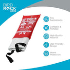 BIRDROCK HOME Fire Blanket for Home and Kitchen | Emergency Supplies for Small Fires | CE Safety Standard Approved | Fiberglass Fire Suppression, Mess-Free | Ideal for Camping Vehicle Kits | 2 Pack