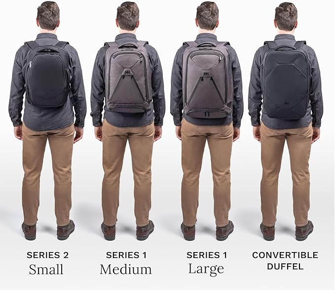 Knack Series 1 Laptop Backpack Fits up to 17 Inch - Knack Bags Carry-On Backpack, TSA Approved, Expandable Travel Backpacks With 4 Day Outfit Capacity (Stealth Black, Large)