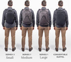 Knack Series 1 Laptop Backpack Fits up to 17 Inch - Knack Bags Carry-On Backpack, TSA Approved, Expandable Travel Backpacks With 4 Day Outfit Capacity (Stealth Black, Large)