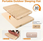 Self Inflating Sleeping Pad with Electric Pump, 4" Ultra-Thick Memory Foam Double Sleeping Mats, Easy Inflate& Deflate, 9.5 R-Value Insulated Camping Mattress Pad for Camping, Travel