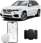 GPS Tracker for Vehicles, 1PCS Tracker Device for Vehicles, Work with Find My (iOS Only), MINI Magnetic Car Tracker Device Hidden, No Monthly Fee, Real-Time Location, No Subscription, Compact, Black