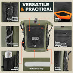 Waterproof Backpack Dry Bag 35L/55L/85L – Heavy Duty Roll-Top Hiking Backpack for Travel, Kayaking, Boating, Camping, Rafting and Fishing